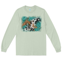 Matcha cowhide turquoise leather background Long Sleeve Tee - AdoDesignShop