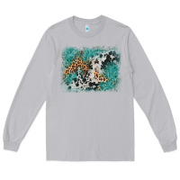 Moon Dust cowhide turquoise leather background Long Sleeve Tee - AdoDesignShop