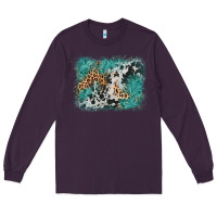 Plum cowhide turquoise leather background Long Sleeve Tee - AdoDesignShop