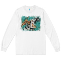White cowhide turquoise leather background Long Sleeve Tee - AdoDesignShop
