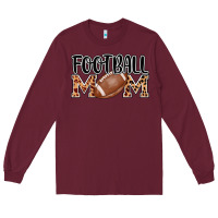 Burgundy football mom Long Sleeve Tee - AdoDesignShop