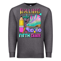 Charcoal Heather rolling into fifth grade Premium Sweatshirt - BundleAndBundleShop