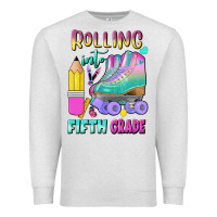 Oatmeal Heather rolling into fifth grade Premium Sweatshirt - BundleAndBundleShop