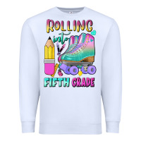 White rolling into fifth grade Premium Sweatshirt - BundleAndBundleShop