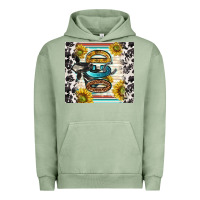 Pigment Oil Green ocd with cow Urban Hoodie - TumblerDesignByShophia