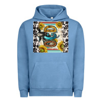 Pigment Pebble Blue ocd with cow Urban Hoodie - TumblerDesignByShophia