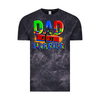 Cloud Black dad of a warrior Vintage Tee - AdoDesignShop