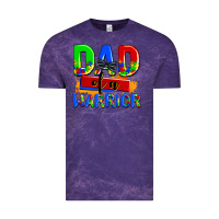 Cloud Purple dad of a warrior Vintage Tee - AdoDesignShop