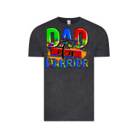 Vintage Black dad of a warrior Vintage Tee - AdoDesignShop