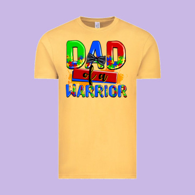 Dad Of A Warrior Vintage Tee Designed By Adodesignshop
