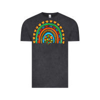 Vintage Black autism heart ribbon rainbow Vintage Tee - AdoDesignShop