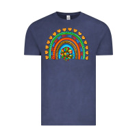 Vintage Denim autism heart ribbon rainbow Vintage Tee - AdoDesignShop