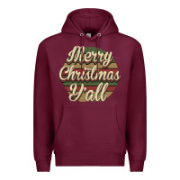 Burgundy Merry Christmas Y'all Premium Hoodie - Bettercallsaul
