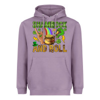 Lavender Shamrock and roll Heavyweight Hoodie - BundleAndBundleShop