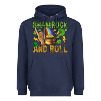 Navy Shamrock and roll Heavyweight Hoodie - BundleAndBundleShop
