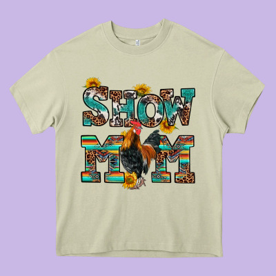 Heavy Core Tee show mom rooster