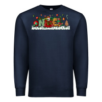 Navy Noel Premium Sweatshirt - BundleAndBundleShop