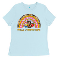 Baby Blue back to school rainbow hello third grade Ladies Tee - AdoDesignShop