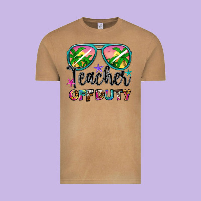 Teacher Off Duty Vintage Tee Designed By Artiststas