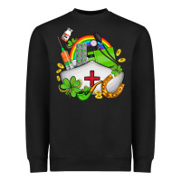 Black nurse  st patricks Heavyweight Sweatshirt - AdoDesignShop
