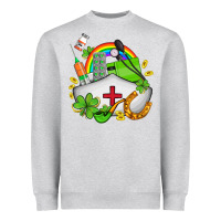 Heather Grey nurse  st patricks Heavyweight Sweatshirt - AdoDesignShop