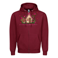 Burgundy church is my happy place Zipper Hoodie - MaliasSmallBusiness