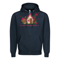 Navy church is my happy place Zipper Hoodie - MaliasSmallBusiness