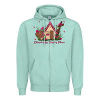 Seafoam church is my happy place Zipper Hoodie - MaliasSmallBusiness