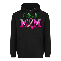 Black Football Mom Breast Cancer Heavyweight Hoodie - BundleAndBundleShop