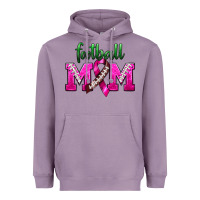 Lavender Football Mom Breast Cancer Heavyweight Hoodie - BundleAndBundleShop