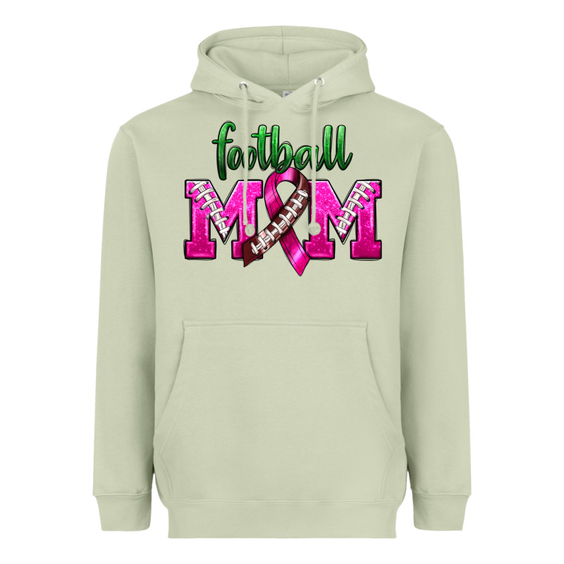 Football Mom Breast Cancer Heavyweight Hoodie by BundleAndBundleShop | Teevron