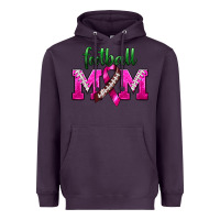 Plum Football Mom Breast Cancer Heavyweight Hoodie - BundleAndBundleShop