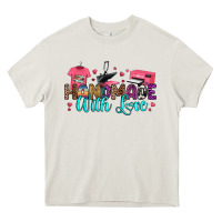 Cream handmade with love Heavy Core Tee - RanaPortraitStore