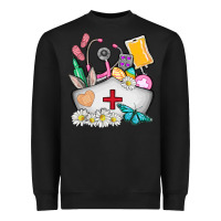 Black nurse  easter Heavyweight Sweatshirt - AdoDesignShop