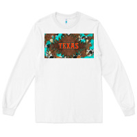 White western texas and bullskulls with turquoise and leopard licanse plate Long Sleeve Tee - Artiststas