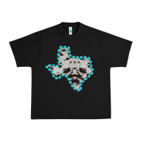 Black Texas Map Cowhide Turquoise Gemstone Urban Heavy Tee - Bettercallsaul