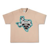 Burro Texas Map Cowhide Turquoise Gemstone Urban Heavy Tee - Bettercallsaul