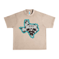 French Oak Texas Map Cowhide Turquoise Gemstone Urban Heavy Tee - Bettercallsaul