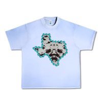 Grape Ice Texas Map Cowhide Turquoise Gemstone Urban Heavy Tee - Bettercallsaul