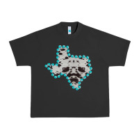 Pigment Black Texas Map Cowhide Turquoise Gemstone Urban Heavy Tee - Bettercallsaul