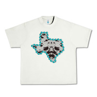 Pistachio Texas Map Cowhide Turquoise Gemstone Urban Heavy Tee - Bettercallsaul