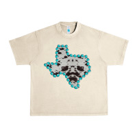 Sandshell Texas Map Cowhide Turquoise Gemstone Urban Heavy Tee - Bettercallsaul