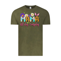 Vintage Olive mama all day everyday Vintage Tee - Artiststas