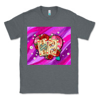 Charcoal Heather valentines day playing cards and pearl watercolor Classic Tee - AdoDesignShop