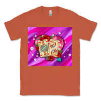 Copper valentines day playing cards and pearl watercolor Classic Tee - AdoDesignShop