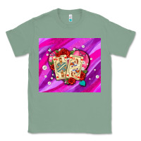 Sage valentines day playing cards and pearl watercolor Classic Tee - AdoDesignShop