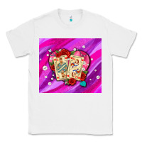 White valentines day playing cards and pearl watercolor Classic Tee - AdoDesignShop