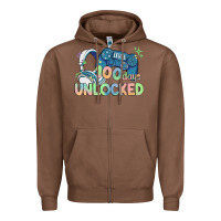 Chestnut level 100 days unlocked Zipper Hoodie - MaliasSmallBusiness