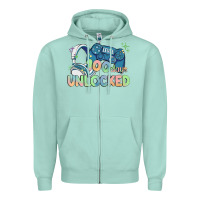 Seafoam level 100 days unlocked Zipper Hoodie - MaliasSmallBusiness