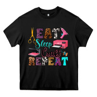 Black eat sleep craft repeat Heavy Core Tee - RanaPortraitStore